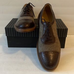 GIOVANNI CONTI - Best Quality Leather and Canvas Oxfords - New - Made in Italy